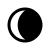 The moon is waning crescent tonight.